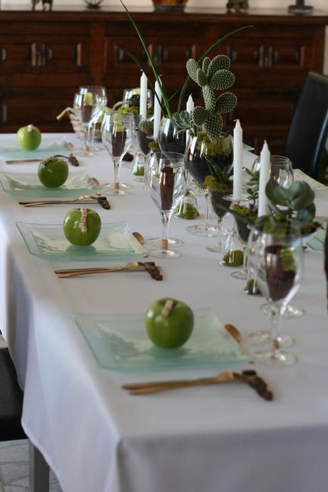 Succulentes et pommes vertes