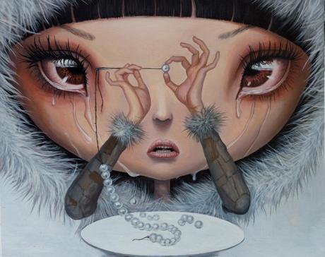 Adrian Borda - Sadness is My Single Fortune - oil on canvas 45x36 cm