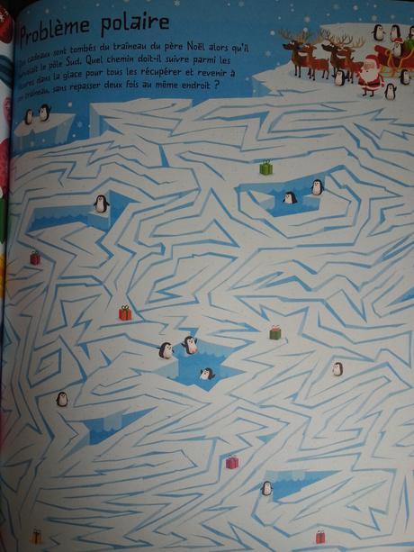 Jouer et découvrir #46 – Labyrinthes de Noël (Usborne – dès 5 ans)