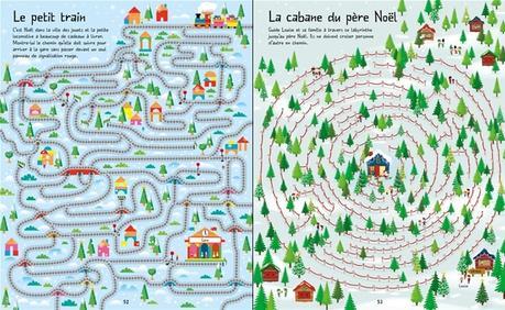 Jouer et découvrir #46 – Labyrinthes de Noël (Usborne – dès 5 ans)