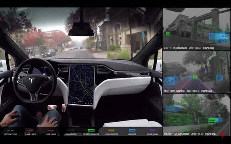 Tesla dévoile une vidéo de sa voiture autonome en mode pilote automatique !