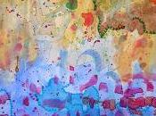 Aquarelle abstraite: chant couleurs comme ponctuation vie/Abstract watercolor: singing(song) colors punctuation life/