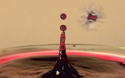 False-colour image of a quantum droplet