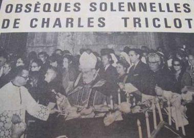 Les obsèques de Charles Triclot furent célébrées par ses deux frères, prêtres en Martinique (Document France Antilles)