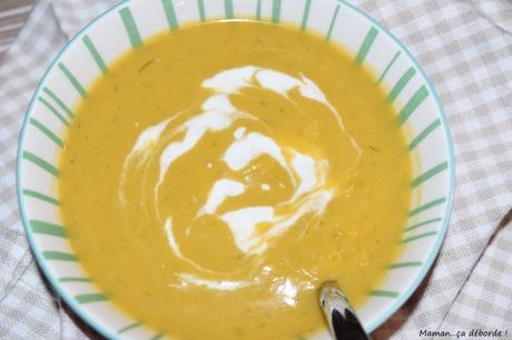 Velouté de patate douce et poireau