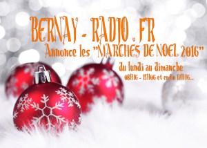Les « Marchés de Noël » de Bernay et sa région proche sont en écoute sur Bernay radio.fr…