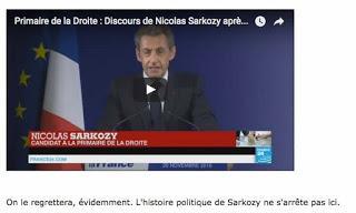 Sarkozy, défait.