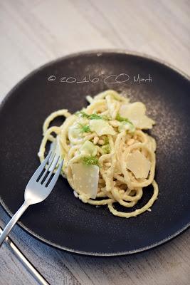 Les Pici, sorte de gros spaghetti ! Avec de fenouil et du citron.