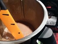 Bûche au chocolat et son Insert au crémeux de fruits de la passion Bavaroise chocolat