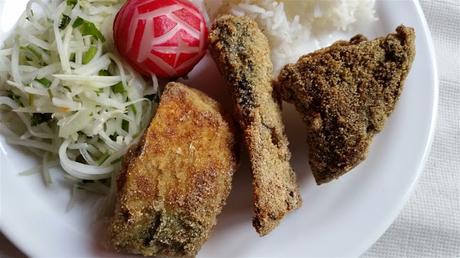 Ravachi Talleli mavra - Poissons frit à la semoule – Semolina fried fish
