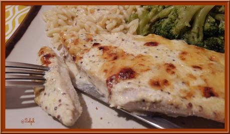 Suprêmes de poulet gratinés à la moutarde Suprêmes de poulet gratinés à la moutarde