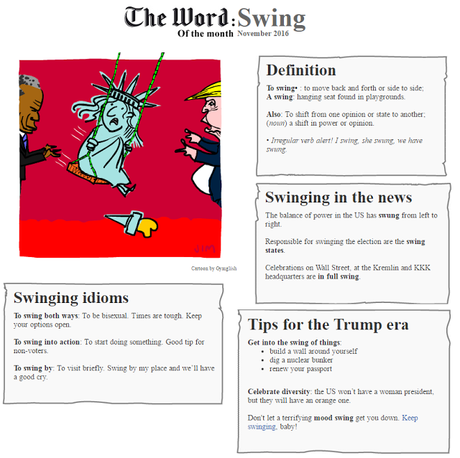 The Word of the Month (NOVEMBER 2016) : SWING
