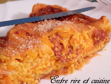 Quiche au Potimarron, Carottes et Chorizo