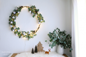 DIY Couronne de Noël Eucalyptus et/ou Sapin