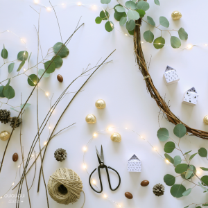 DIY Couronne de Noël Eucalyptus et/ou Sapin