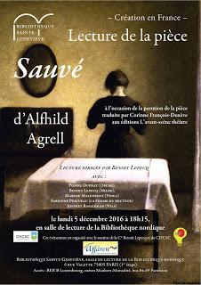 Lecture de Sauvé d'Alfhild Agrell, dans la traduction de Corinne François-Denève