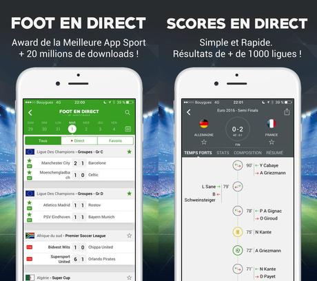 Foot en Direct : l’app ultime de football sur iPhone, iPad, iPod Touch