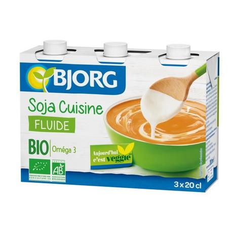 Soja cuisine Bio (Bjorg) : calories, valeurs nutritionnelles et avis de