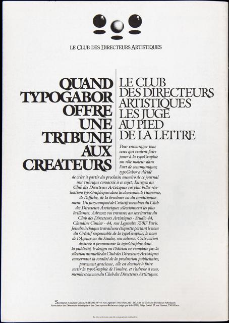 l’Histoire des Magazines typoGabor N°6 | La Calligraphie | Albert Boton et Ed Benguiat
