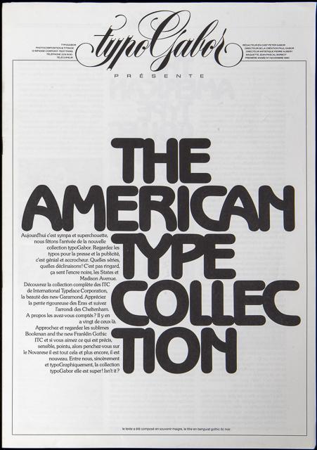 L’histoire des magazines typoGabor | N°1 American Type Collection