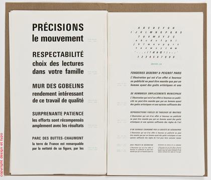 Univers d’Adrien Frutiger | Un specimen Typo de Deberny et Peignot | 1