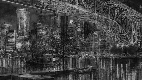 Hans Op de Beek, Night Time (extended), 2015, film d'animation NB, 19'20