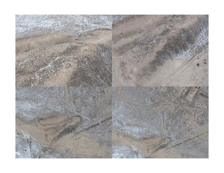 Emeric Lhuisset, Last Water Wars, Ruins of a Future, 2016, verso des 4 dépliants du catalogue