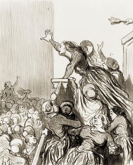 Honoré Daumier, Les Divorceuses, 1848, lithographie 36.5x25cm, BNF