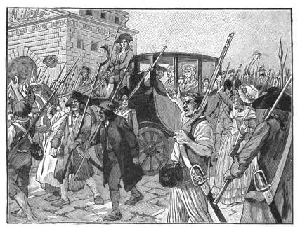 Les femmes en colère ramènent le roi à Paris (oct 1789). Ernest Lavisse (Armand Colin)