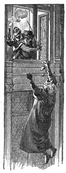 La défenestration de l'amiral Coligny lance les massacres de la Saint Barthélémy (1572). Ernest Lavisse (Armand Colin)