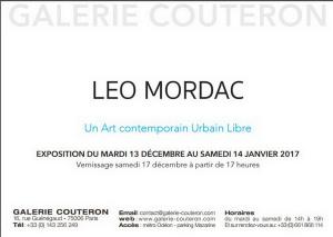 Galerie Couteron  exposition Leo Mordac