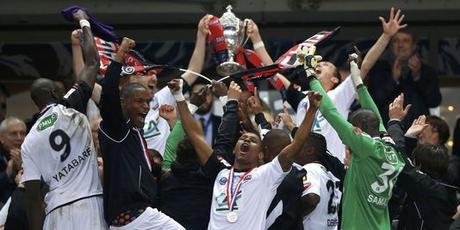 L'équipe guingampaise lors de la victoire en coupe de France 2014