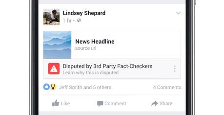 Facebook vous alertera lorsque vous partagez une fausse nouvelle potentielle