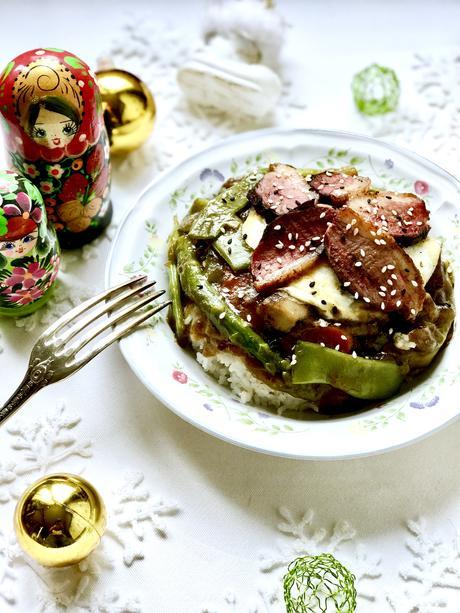 Il était une fois un “Bol renversé” de Noël…au filet de canard de Rouen, aux cèpes & aux légumes !