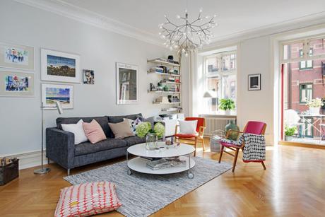Un appartement d’inspiration scandinave et coloré