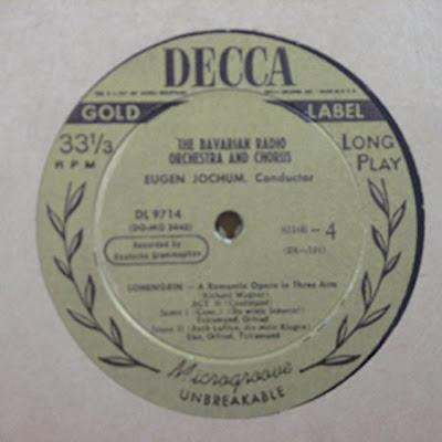 Beaux enregistrements: Lohengrin Eugen Jochum 1952,Orchester des Bayerisches Rundfunks