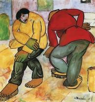 1911-12, Kazimir Malevich : Les polisseurs de parquet