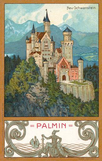 Chromos Palmin: le Roi Louis II et ses châteaux / Neuschwanstein