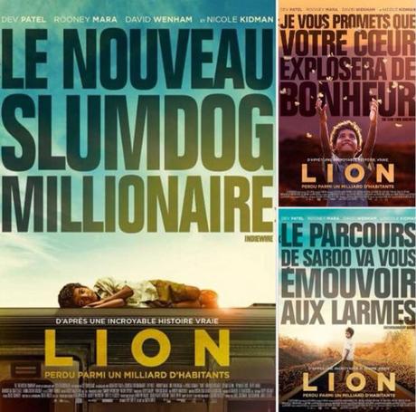 Cinéma : Lion, affiches françaises