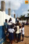 Peinture murale dans une école primaire de Kribi