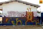 Peinture murale dans une école primaire de Kribi