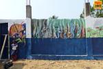 Peinture murale dans une école primaire de Kribi