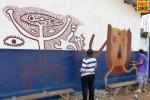 Peinture murale dans une école primaire de Kribi