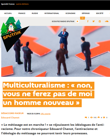 Ce que propage Sputnik : de l’Edouard Chanot, libéral-fasciste  #PesteBrune