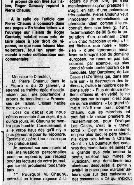 Polémique Chaunu-Garaudy (1982)