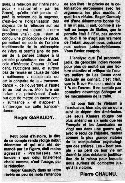 Polémique Chaunu-Garaudy (1982)