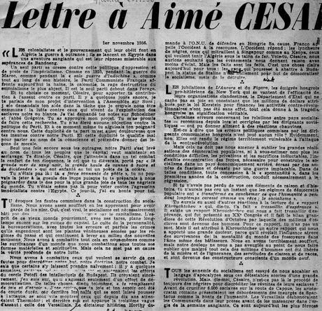 Lettre à Aimé Césaire (1956)