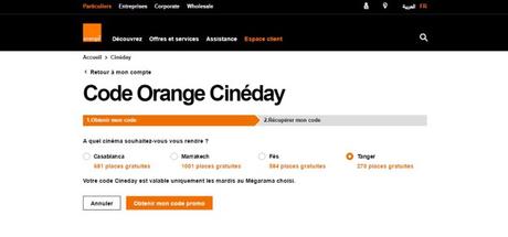 Orange Cineday Comment ça marche : Une place gratuite au cinéma