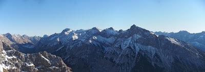 Les Alpes vues du haut du Karwendelbahn à Mittenwald