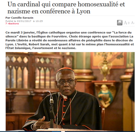 #Lyon : le cardinal de la honte #LGBT